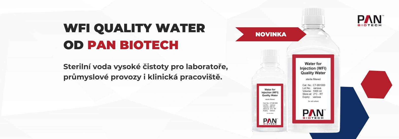 Skladem v Barii: WFI-quality water od PAN-Biotech - BARIA